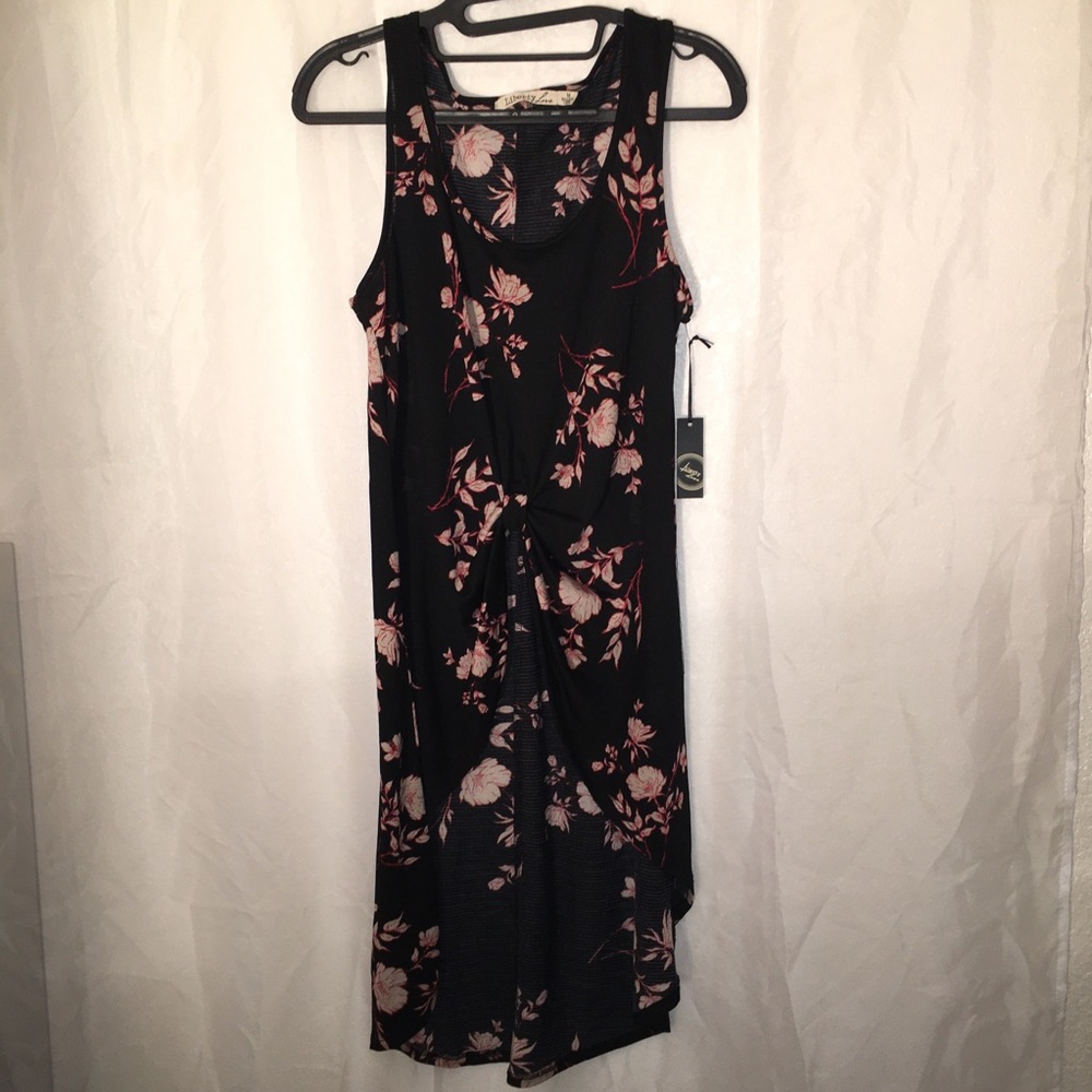 Liberty love, jr girl shirt, high low, front knot